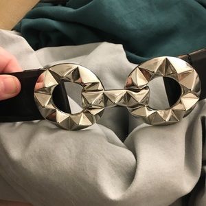 Betsey JOHNSON Black & Silver Statement Belt